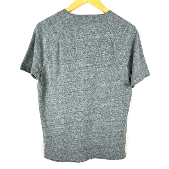 Men’s John Varvatos USA Speckled Heather Grey Short Sleeved Baseball  Tee - M - Picture 6 of 6